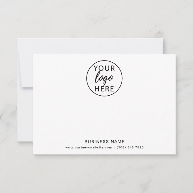 Carte De Remerciements Logo de société professionnelle (Devant)