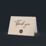 Carte De Remerciements Logo d'entreprise beige personnalisé<br><div class="desc">Express votre gratitude et votre appréciation à vos clients et clients estimés avec notre Carte de remerciements beige Custom Simple Business Appréciation client. Cette carte est le moyen idéal de reconnaître leur soutien continu et de leur montrer combien vous valorisez leur entreprise. Personnalisez cette carte avec votre logo, votre nom...</div>