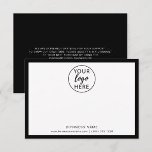 Carte De Remerciements Logo d'entreprise personnalisé