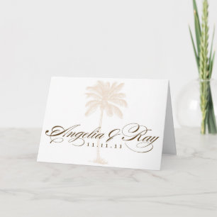 Carte De Remerciements Logo du Mariage Palm Tree personnalisé
