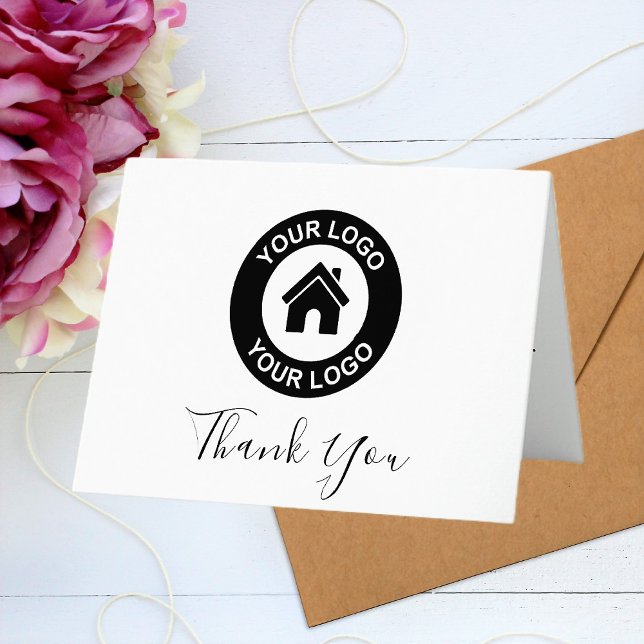 Carte De Remerciements Logo Et Message Professionnels Personnalisés (Créateur téléchargé)