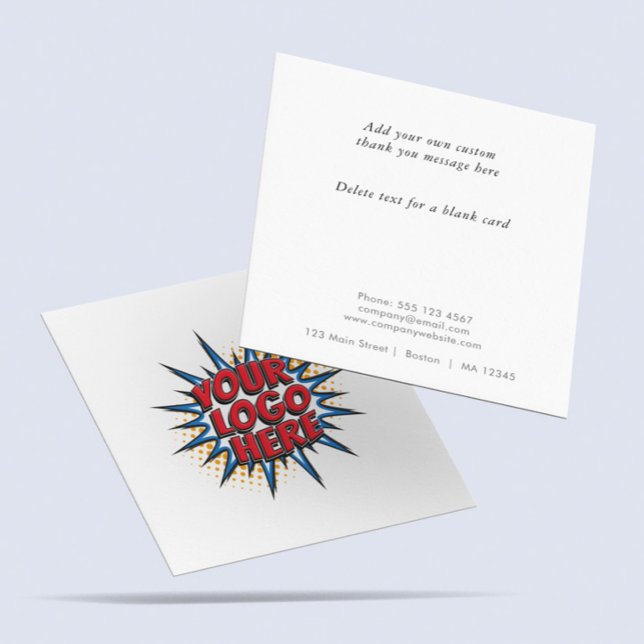 Carte De Remerciements Logo et texte personnalisé Télécharger Modern Simp (Créateur téléchargé)