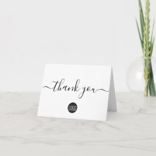 Carte De Remerciements Logo personnalisé de marque moderne simple