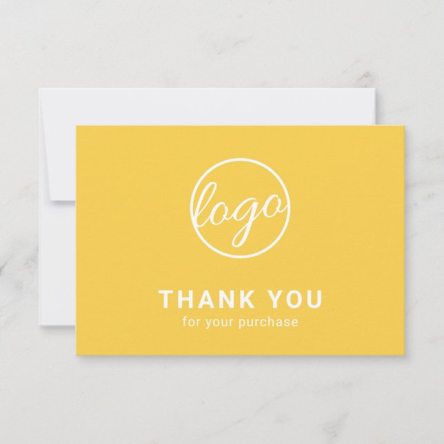 Carte De Remerciements Logo simple et moderne sur mesure (Devant)