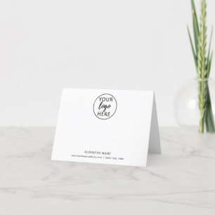 Carte De Remerciements Logo sur mesure simple pour entreprise