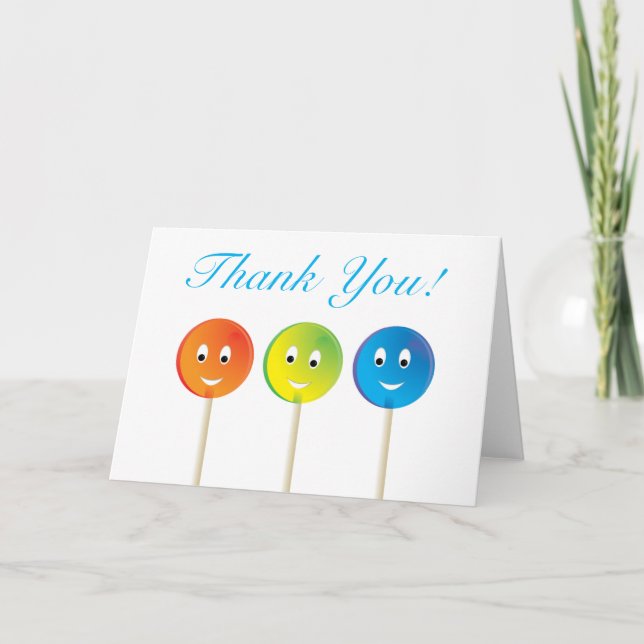 Carte De Remerciements Lollipop thank you card (Devant)