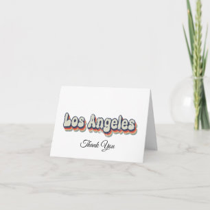 Carte De Remerciements Los Angeles California Chrome City Classic Art