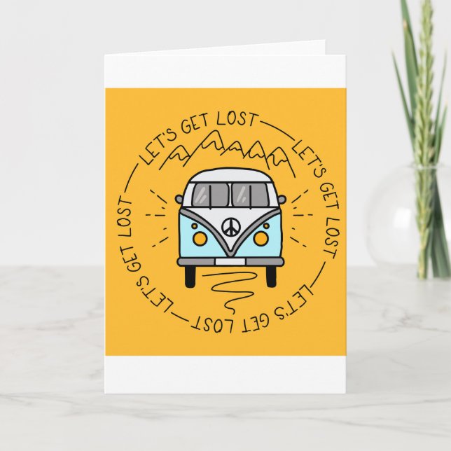 Carte De Remerciements Lost Camping Mountains (Devant)