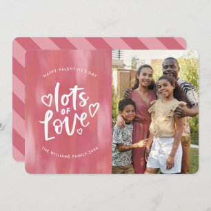 Carte De Remerciements Lots of Love Valentine's Day Family Photo