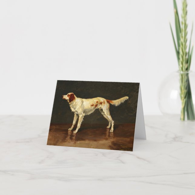 Carte De Remerciements Louis Brown's English Setter par Frederic Remingto (Devant)