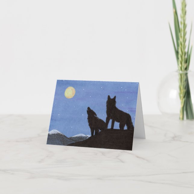 Carte De Remerciements Loups (Devant)