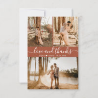 Love and Thanks Terracotta Mariage 3 Photo Collage
