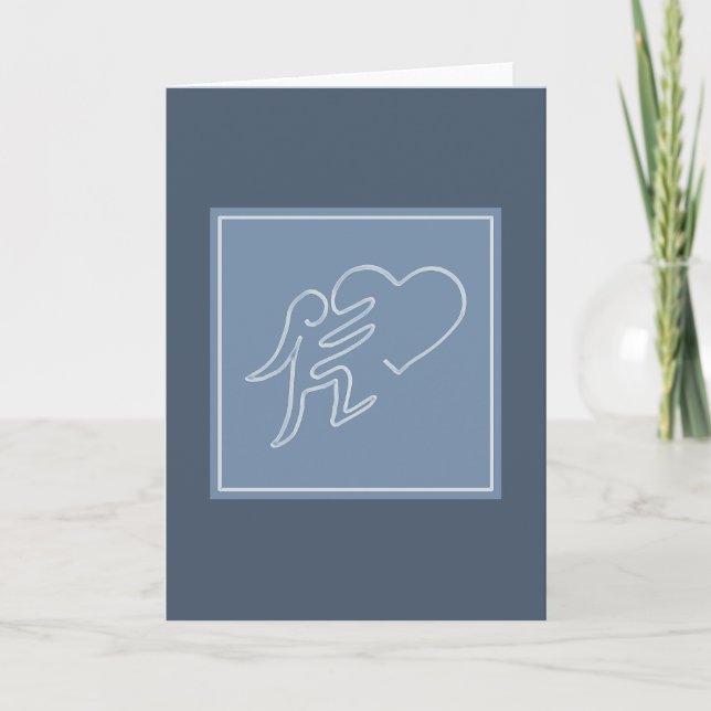 CARTE DE REMERCIEMENTS LOVE (BLUEBERRY) (Devant)