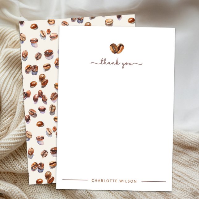 Carte De Remerciements Love Is Brewing Baby Shower Mariage  (Coffee Themed Thank You Card)