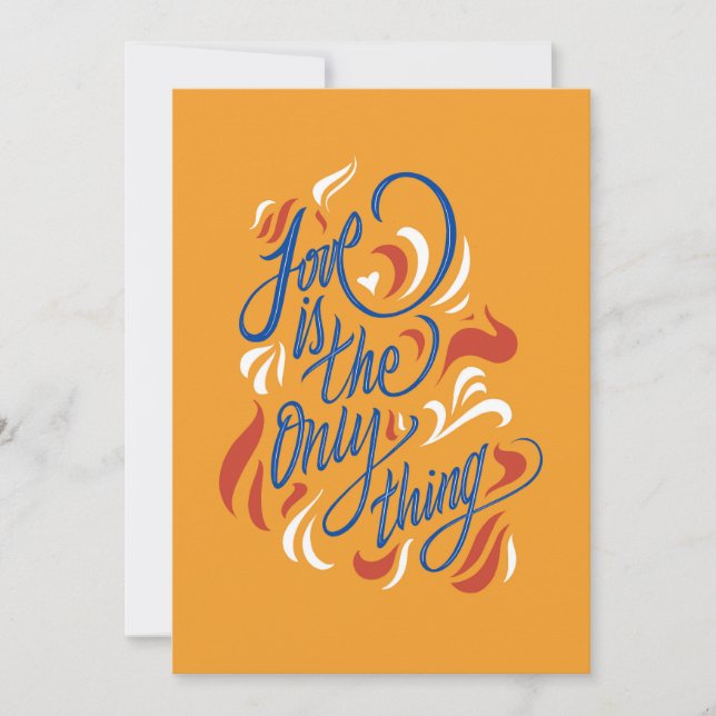 Carte De Remerciements Love is the only thing - (Devant)