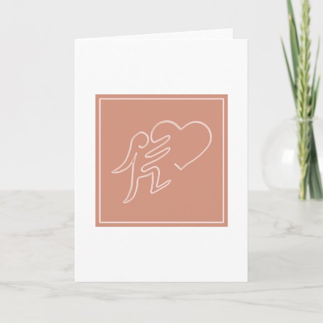 CARTE DE REMERCIEMENTS LOVE (PEACH) (Devant)