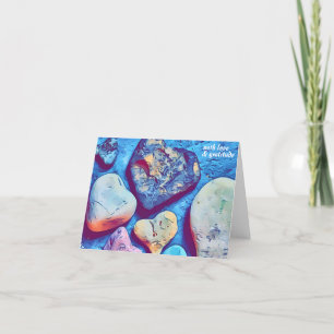 Carte De Remerciements Love Rocks-Une collection de Heart Shaped Rocks Ca