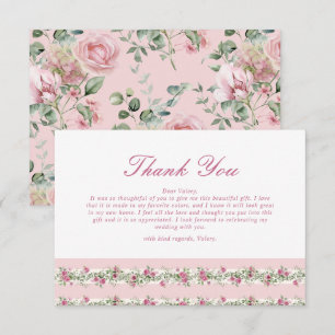 Carte De Remerciements Love Shack Fiancé Fête de Mariage Rose