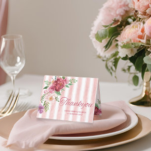 Carte De Remerciements Love shack fiancé pink bow enterrement de vie de j