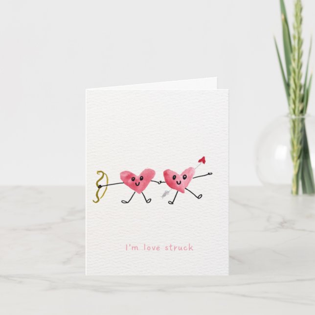 Carte De Remerciements Love Struck Valentine's Day Card (Devant)