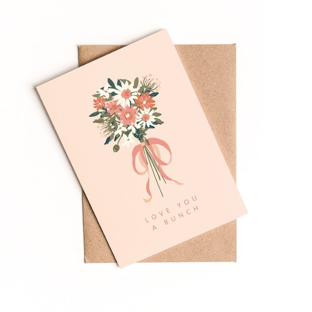 Carte De Remerciements Love You a Bunch Folch Greeting Card (Créateur téléchargé)