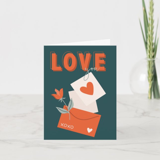 Carte De Remerciements Love You Valentine's Day Card (Devant)