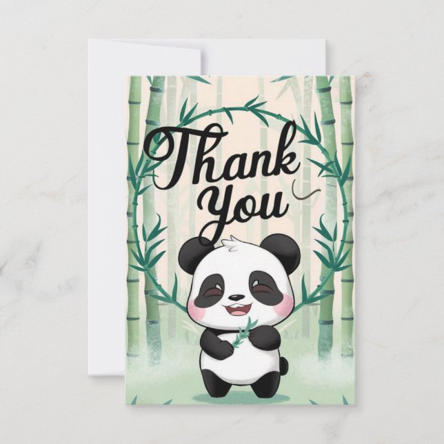 Carte De Remerciements Lovely Forest Panda (Devant)