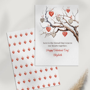 Carte De Remerciements Lovely Hearts Valentine's Day Card
