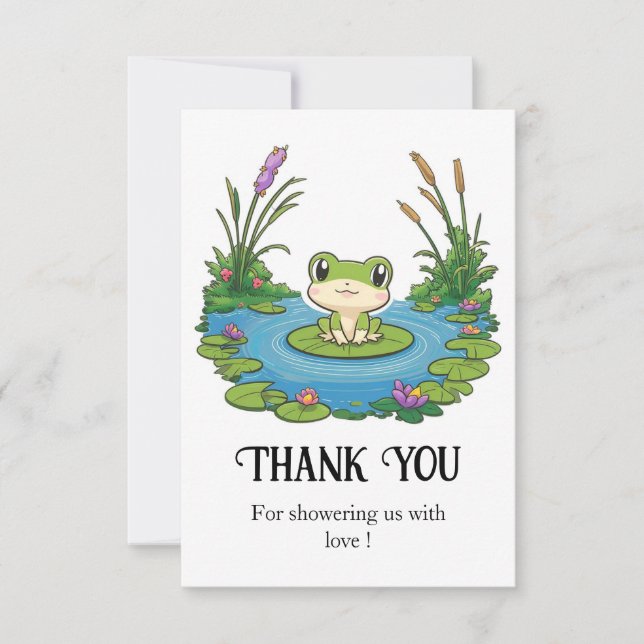 Carte De Remerciements Lovely Mystical Frog Baby shower (Devant)