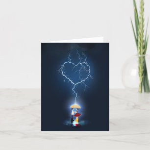 Carte De Remerciements Lovestruck - Moment romantique sous un parapluie