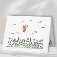 Lucky Bird en noir Fleur sauvage