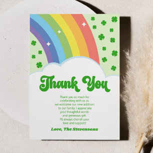Carte De Remerciements Lucky Charm St. Patrick's Day Baby shower