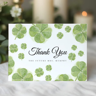 Carte De Remerciements Lucky in Love Shamrock Vert Enterrement de Vie de 
