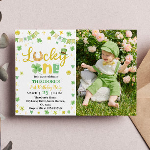 Carte De Remerciements Lucky One St Patrick Day Anniversaire Photo Invita