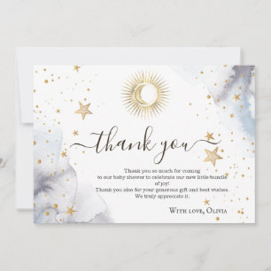 Carte De Remerciements Lune céleste, Remerciements pour Baby Shower d'éto