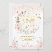 Lune et étoiles Fille Anniversaire Blush Rose or F