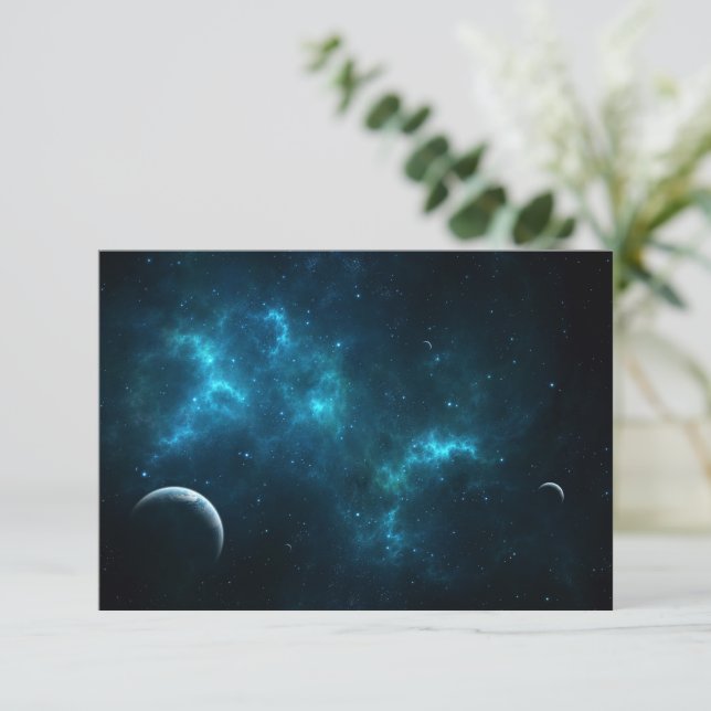 Carte De Remerciements L'univers (Debout devant)