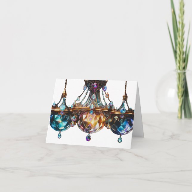 Carte De Remerciements Lustre couleur (Devant)