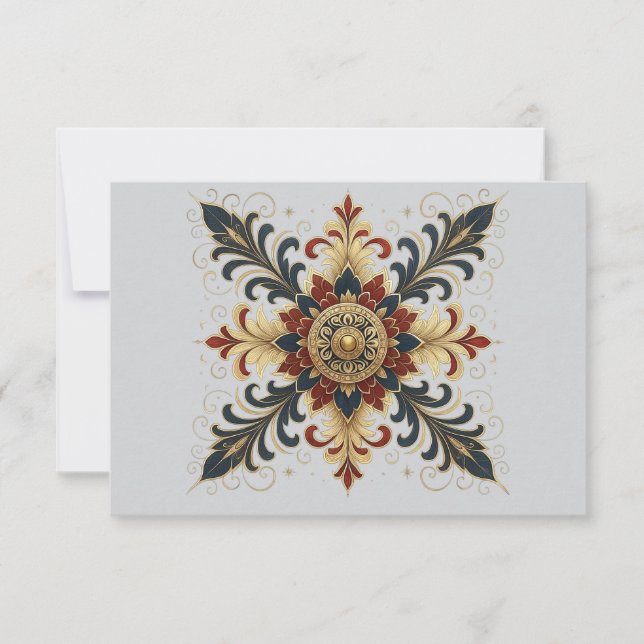 Carte De Remerciements Luxury Mandala  (Devant)