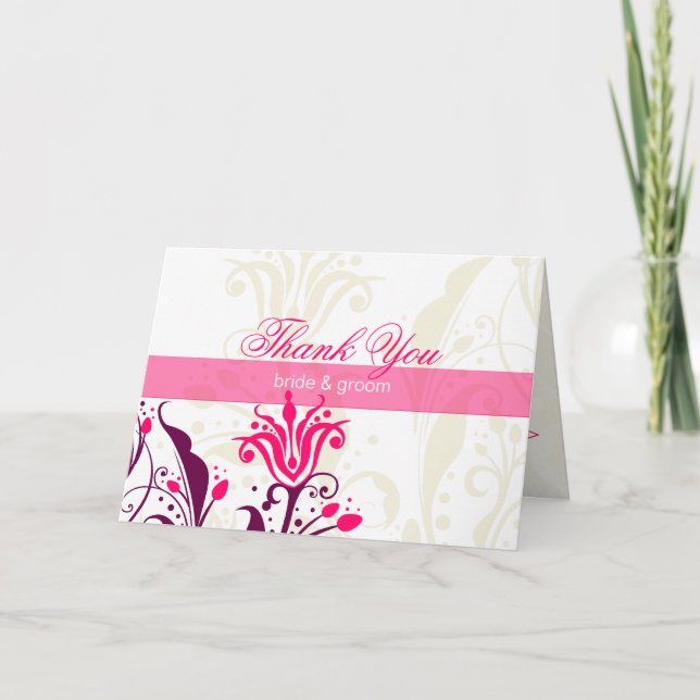 CARTE DE REMERCIEMENTS :: Lys (Devant)