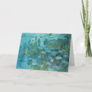 Carte De Remerciements Lys à eau, Peinture à l'huile d'art, Claude Monet
