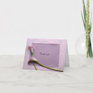 Carte De Remerciements Lys calcaires roses