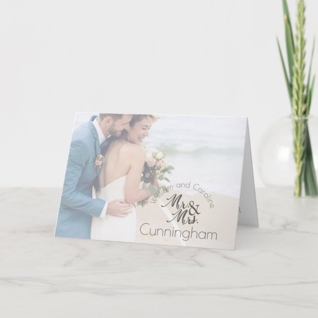 Carte De Remerciements M. et Mme Mariage Remerciements (Devant)