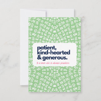 Carte De Remerciements Ma maman est malade sans prix, gentille et généreu