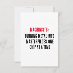 Carte De Remerciements Machinistes : Transformer le métal en chefs-d'œuvr