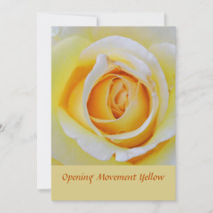 Carte De Remerciements Macro florale de rose jaune