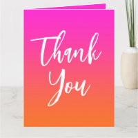 Magenta rose chaud et orange brillant Ombre