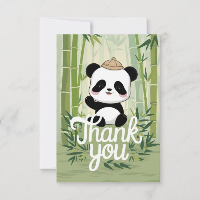 Carte De Remerciements Magic Cute Panda (Devant)
