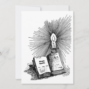 Carte De Remerciements Magic Spells Livre Bougie