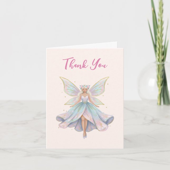 Carte De Remerciements Magical Angel Fairy Pastel Colors (Devant)